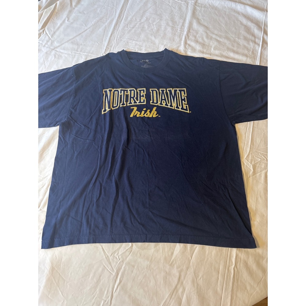 Cadre Notre Dame Irish T-Shirt Mens XXL Navy Blue Graphic Tee Football